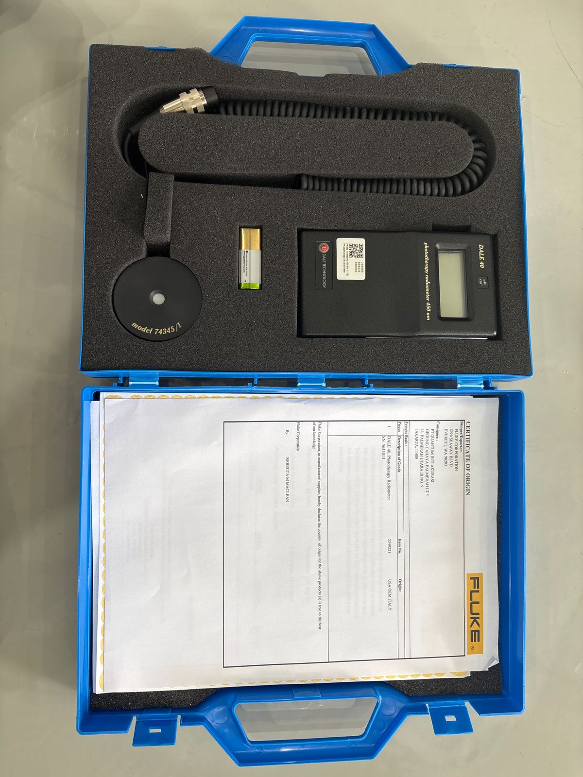 Phototheraphy Radiometer